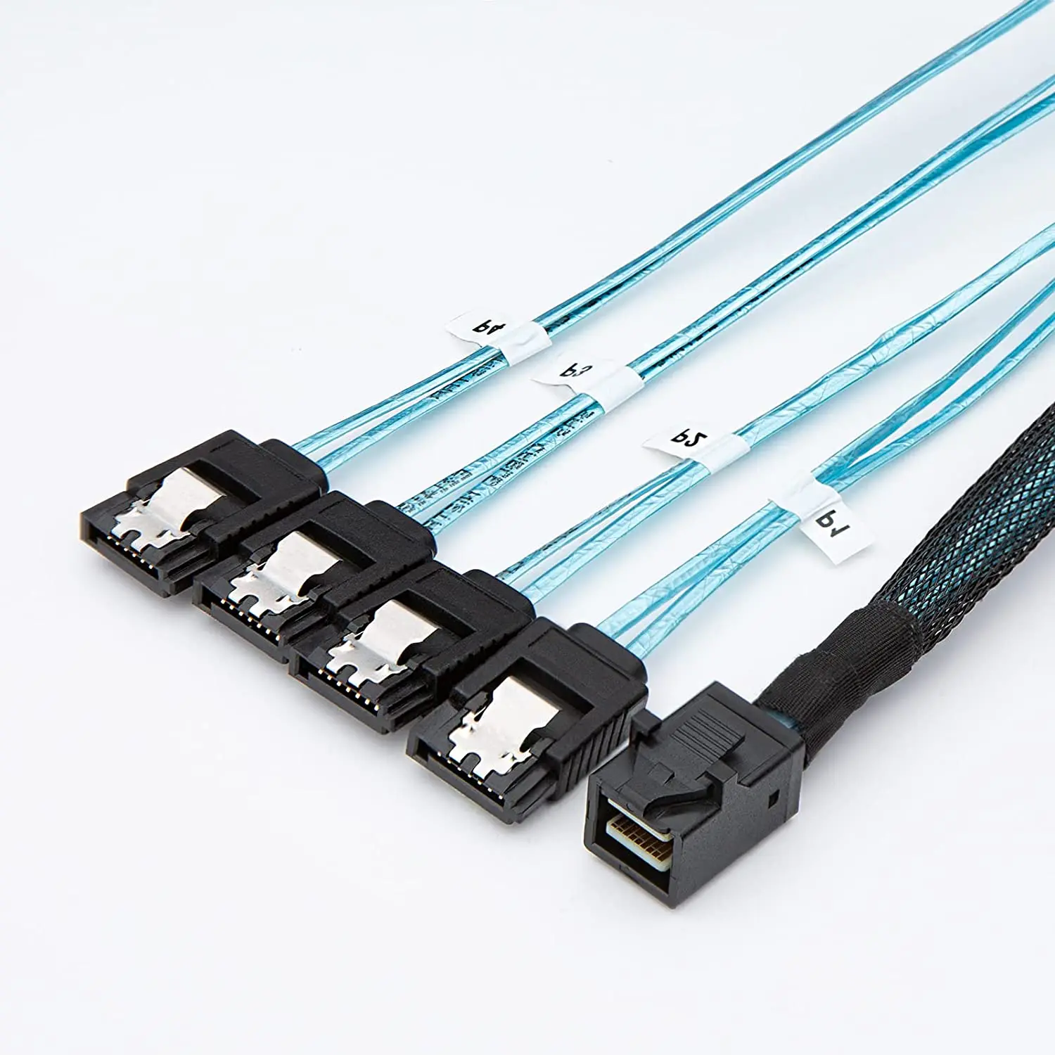 Внутренний кабель HD Mini SAS 0 5 м/SFF-8643 фута CableCreation внутренний (SFF-8643 хост)-4 кабеля SATA
