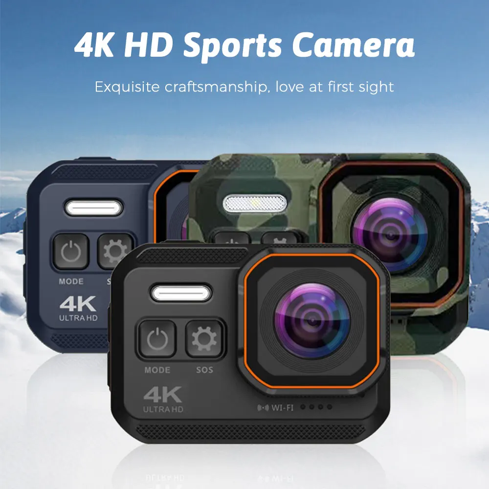 Action Camera 4K HD With Remote Control Screen Waterproof Sport Camera drive recorder 4K Sports Camera Helmet Action Cam Hero 8 9