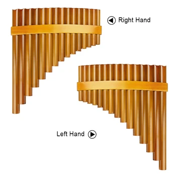 

15 Pipes Pan Flute G Key Chinese Musical Instruments Original Color Brown Traditional Woodwind Instrument Handmade Pan Pipes