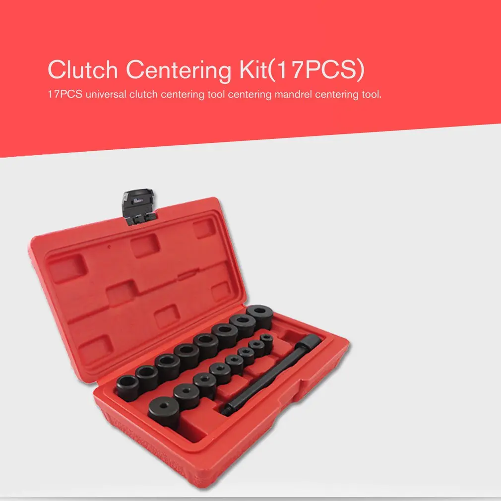 17Pcs/set Metal Centring Mandrel Clutch Tool Clutch Installing Tool Coupling Spine Set Clutch Alignment Tool Kit Car Accessories
