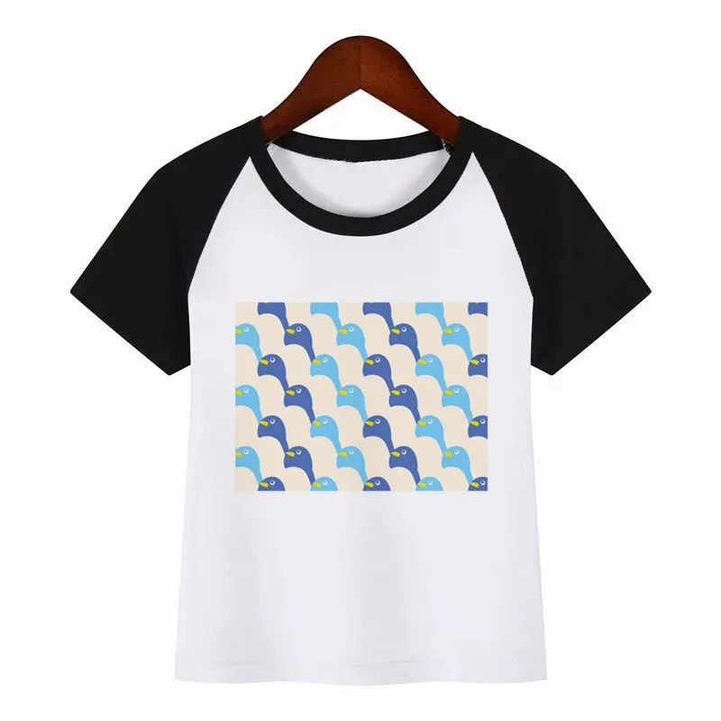 

Kids Funny Penguin Cartoon O-Neck T Shirt Tees Summer Tops Children Girl T-Shirt Boy/Girls Clothing