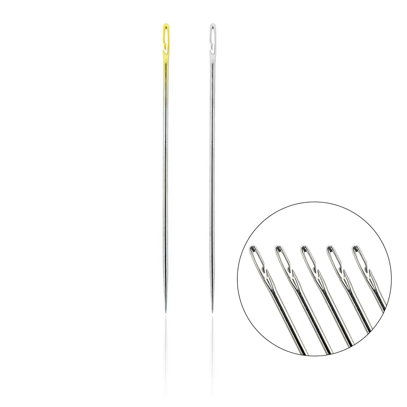 12/24/43Pcs Blind Needle Elderly Needle-side Hole Hand Household Sewing Stainless Steel Sewing Needless Threading Apparel Sewing