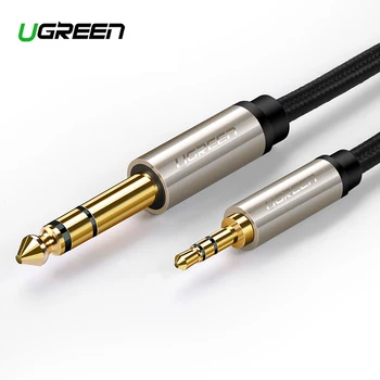 

Ugreen 3.5mm to 6.35mm Adapter Aux Cable for Mixer Amplifier CD Player Speaker Gold Plated 3.5 Jack to 6.5 Jack Male Audio Cable
