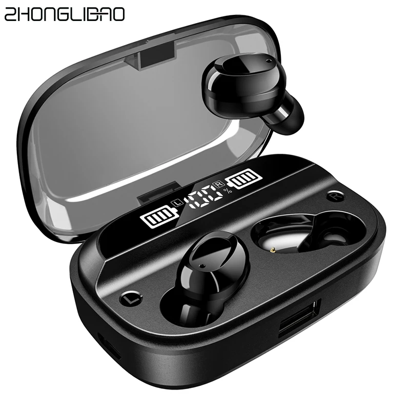

TWS 5.0 Wireless Bluetooth Earphone LED Power Display Touch Control Sport 9D HiFi Stereo Cordless Earbuds Smart Phone tablet