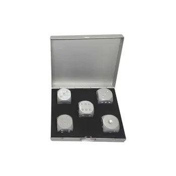 

Board Game Entertainment Supplies With Case 6 Sided Playing Tools Dice Set Indoors Bar Accessory Poker Aluminium Alloy Portable