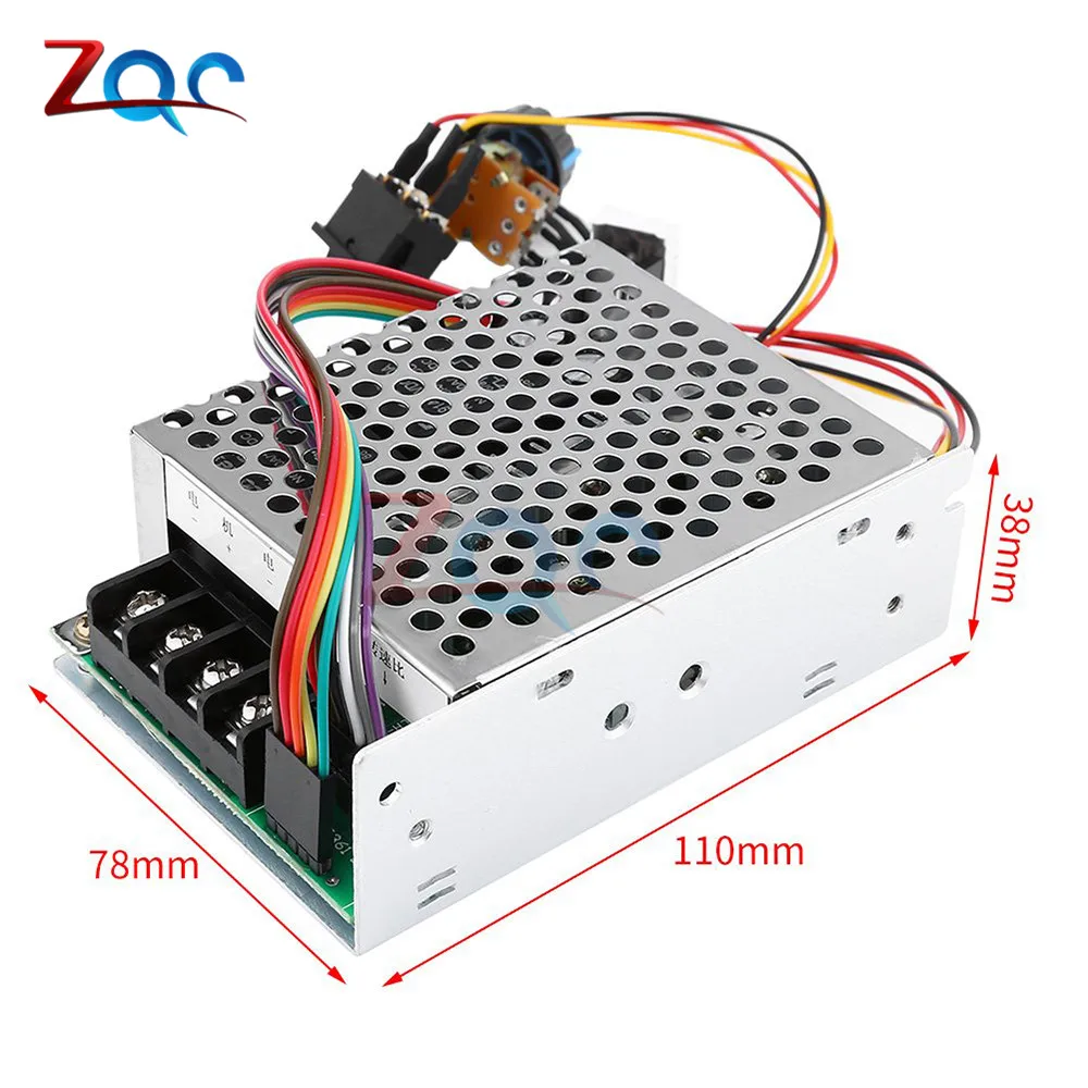 DC 10-50V 40A PWM DC Motor Speed Controller LED Digital Display 0-Adjustable 12V 24V 48V 2000W MAX 60A Reversible