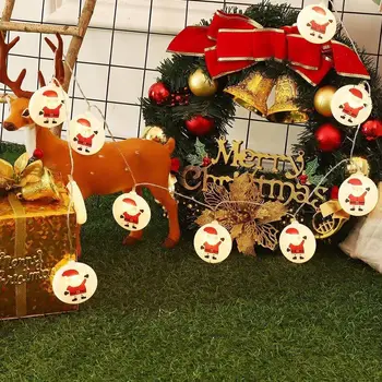 

Christmas String Lights 10Led Christmas Santa Claus Fairy Lights 2 Mode Battery Operated String Lights For Home Party Festival
