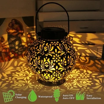 

New Solar Power Waterproof Hanging Lamp Led Lantern Garden Lawn Outdoor Landscape Light Decor,1Pcs