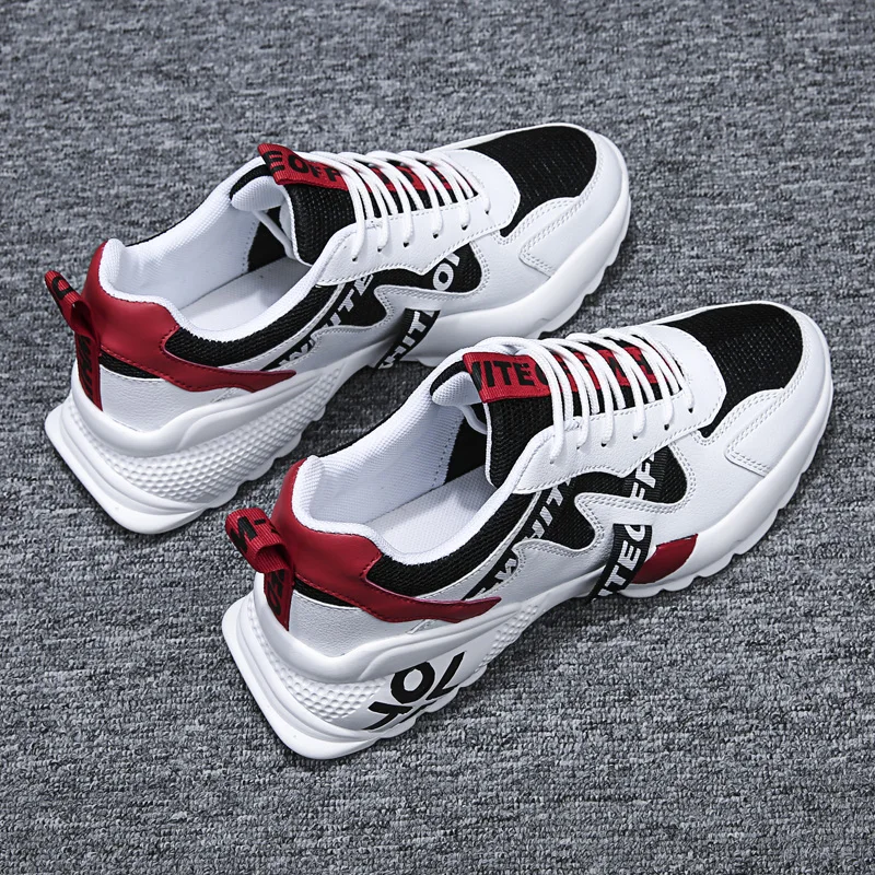 

2020 Casual Sneakers Men Shoes Lace-up Mesh Men Shoes Breathable Comfortable Fashion Flat Men Shoes Tide Non-slip Hot Sale