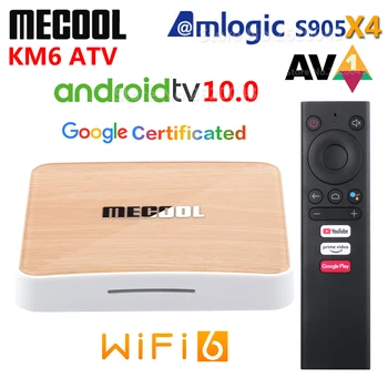 Mecool KM6 ATV Amlogic S905X4 AV1 Smart Android 10.0 TV Box 4GB RAM 64GB ROM 2.4G 5G WiFi Bluetooth 4K HD Set Top Box 4GB 32GB 1