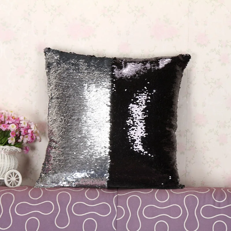 Black silver DIY модный роскошный двухцветный чехол с блестками Континентальный декоративный чехол с русалочкой - Color: Black silver