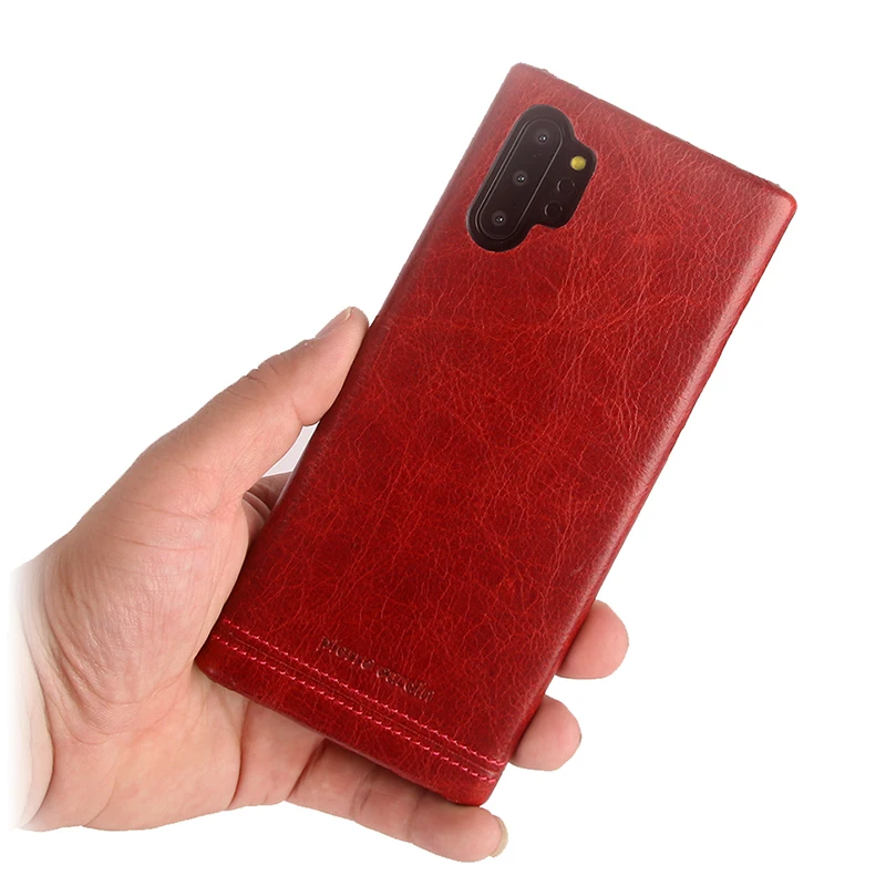 Чехол из натуральной кожи для samsung Galaxy Note 10/Plus, Роскошный Жесткий чехол для samsung Note10 Plus