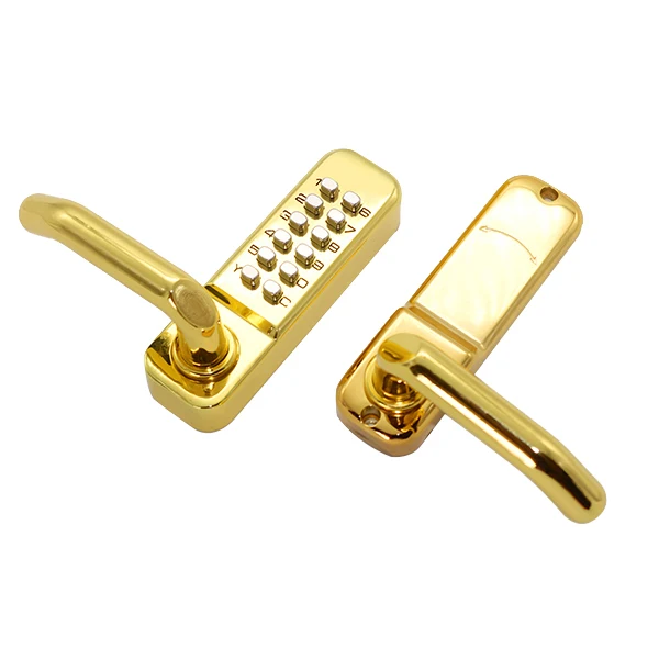 Gold OSPON механический кнопочный дверной замок с ручкой OS209A - Цвет: Gold
