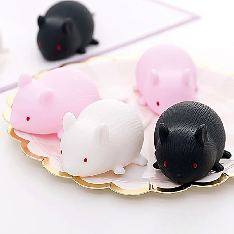 

Pet Little Mouse Playing Toys Funny Squeaky Chew Toy Simulation Rubber Rat Mouse Decompression Venting Toys