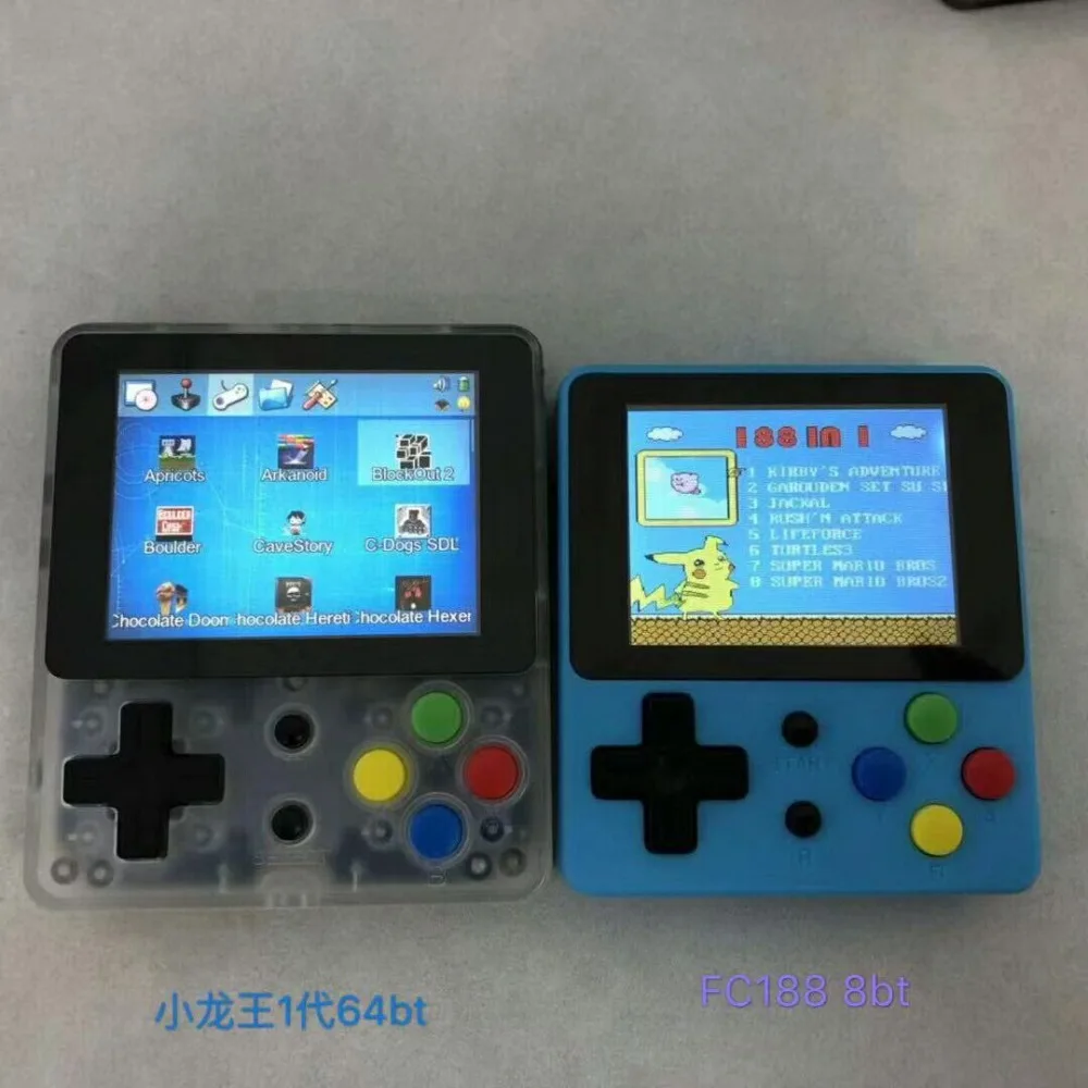 New FC188 Retro Handheld Game Console 188in1 games 128M Digital game system 2.4inch full view IPS LCD support TV output