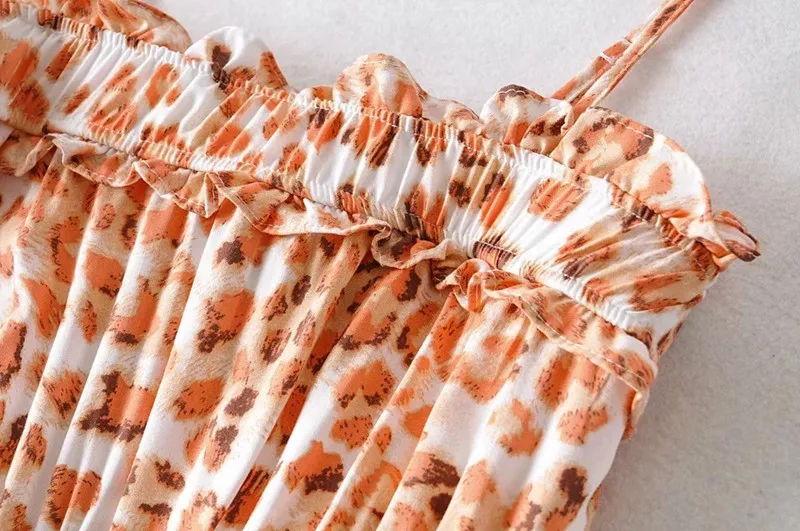 Everkaki Boho Короткое женское платье-комбинация с цветочным принтом и оборками, летние женские платья, винтажные Мини платья для женщин, новинка, весна