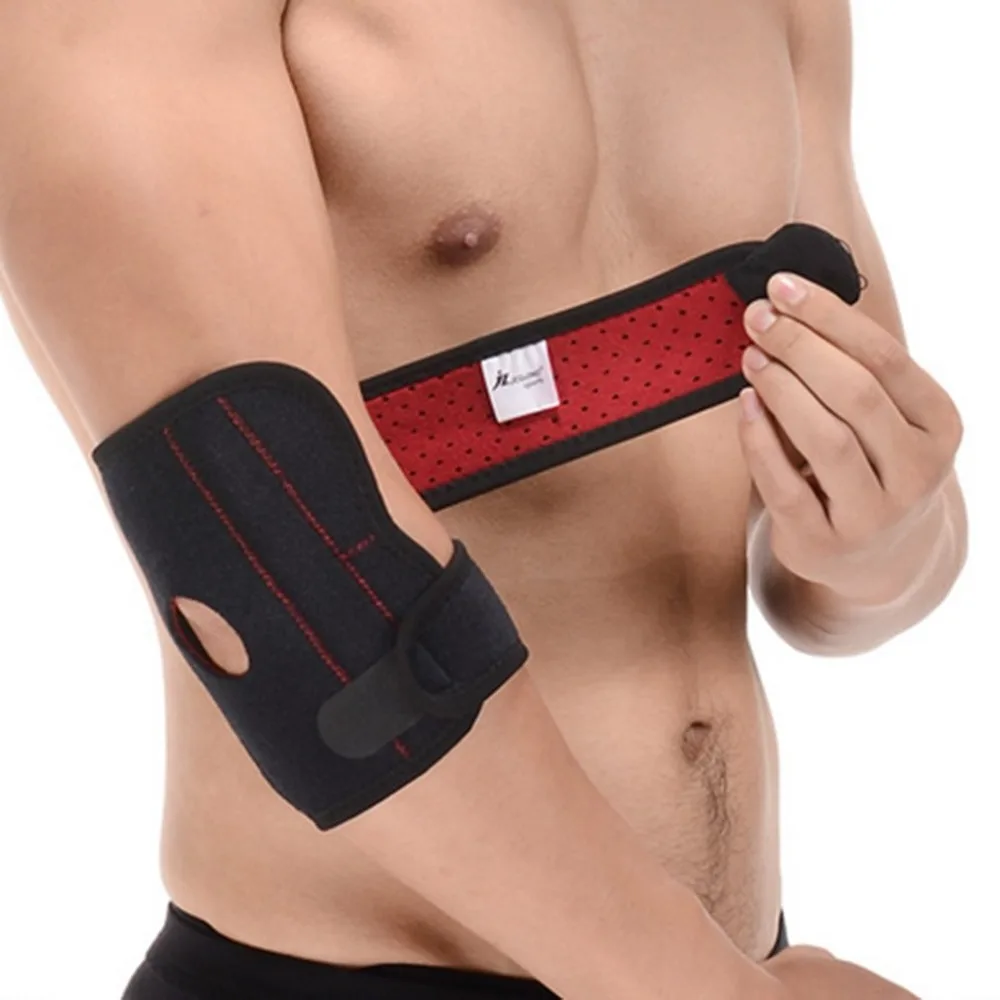 

1Pc Adjustable Spring Support Elbow Pads Sport Elbow Guard Sport Basketball Exercise Gym Safety Elbow Support Elbow Pads
