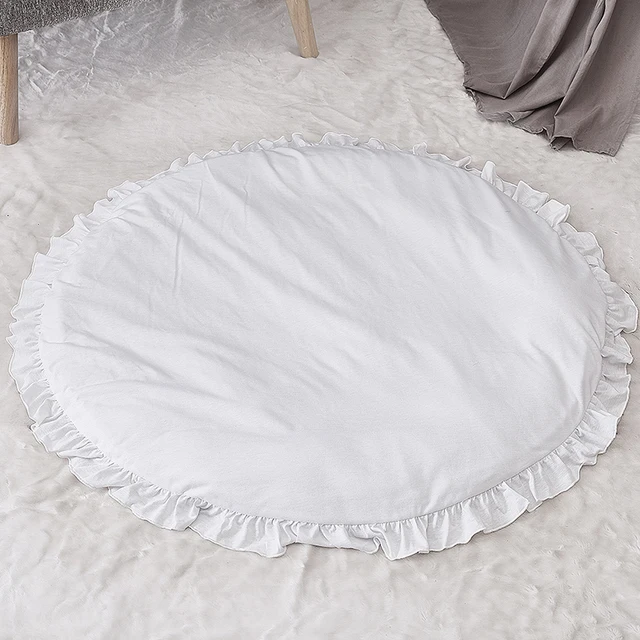 Baby Play Mats Round Soft Cotton Padded Newborn Crawling Mat Infant Play Carpet Girl Boy Kids Room Floor Rugs Nordic Decoration 5
