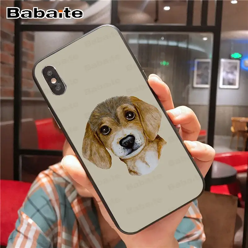 A6 Для iphone 11pro max Beagle Dog силиконовый чехол черный мягкий чехол для телефона для iphone 6S 6plus 7plus 8 8Plus X Xs MAX 5 5S XR - Цвет: A6
