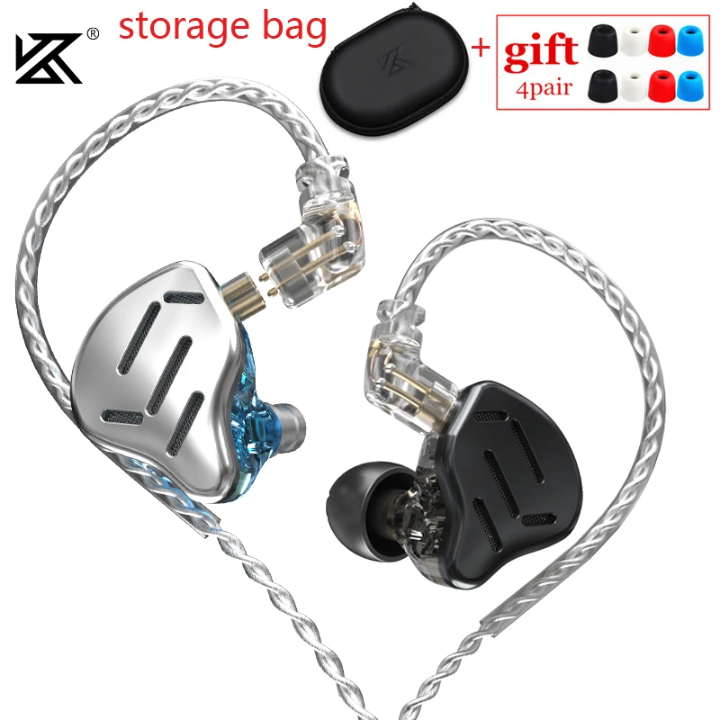 Гибридные наушники вкладыши KZ ZAX 16 Unit металлическая Hi Fi гарнитура музыка спорт
