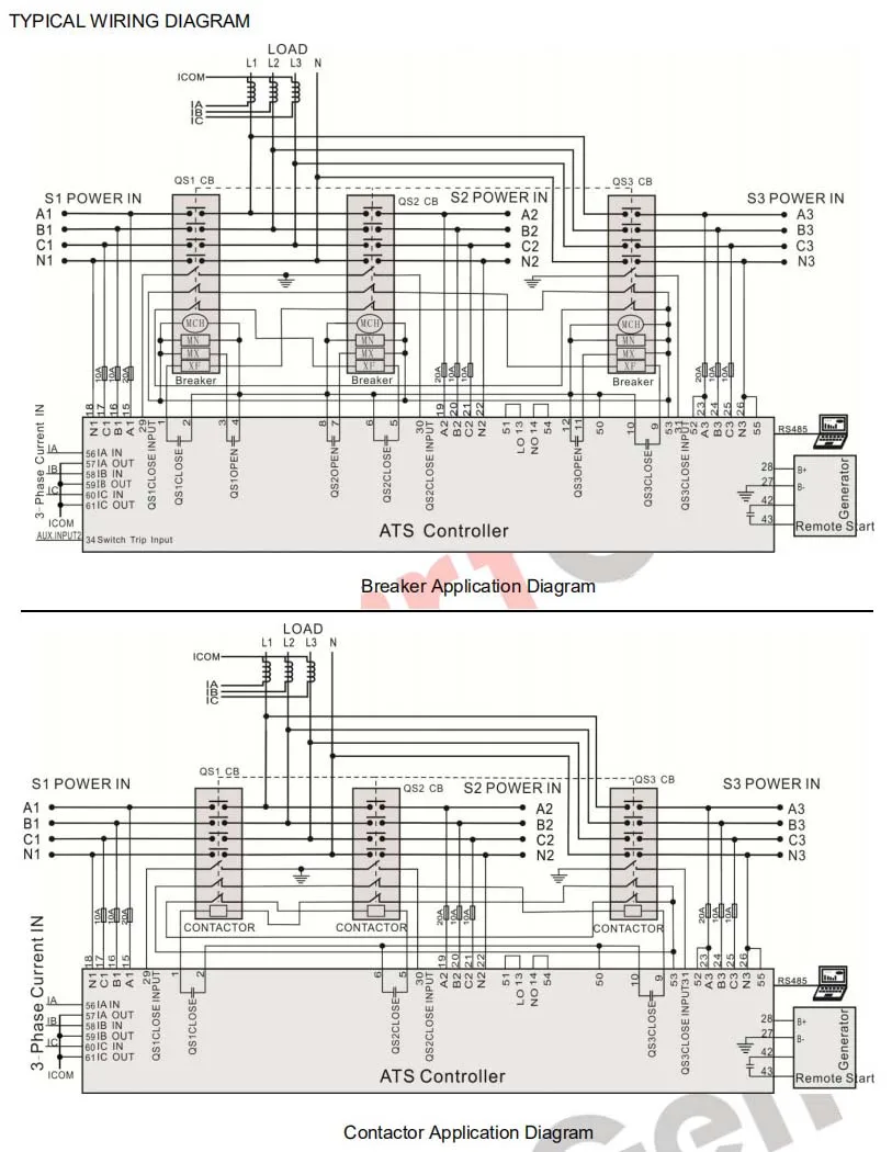 HAT833 Three Power ATS controller Automatic switching controller module