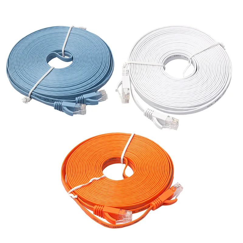 Ethernet CAT6 Интернет плоский сетевой кабель Шнур патч провод RJ45 для ПК