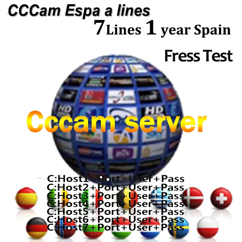 2020 Cccam Cline Европа Испания Португалия Польша ТВ сервер Sky стабильный 7 линий ccams для