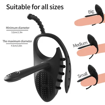 Penis Vibration Ring Cock Prostata Massage Delay Ejaculation Clitoris Stimulator Anal Beads Vibro Panties Sex Toys For Couples 3