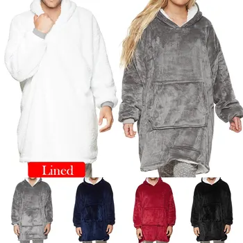 

2020 Couple Jumpsuit Hooded Loose Long Sleeve Jumpsuit Thicken Warm Nightdress Women Winter Men Warm With Pockets Sleepwear