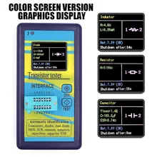 Testeur de Transistor polyvalent, affichage couleur TFT pour Diode thermistance, condensateur de résistance, Inductance MOS FET ESR LCR mètre 