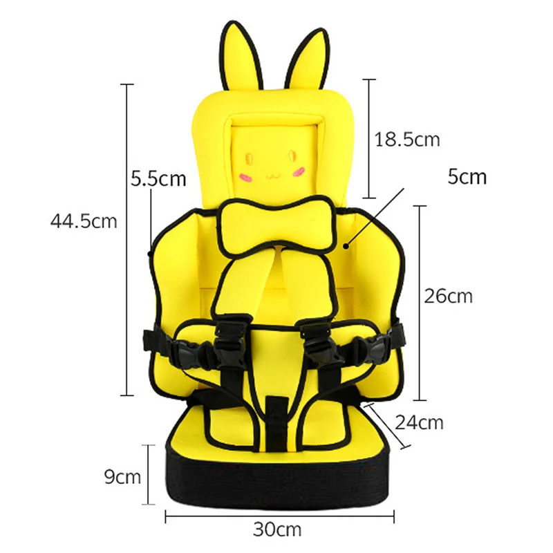 Портативное сиденье для детского кресла, уплотненная губчатая Подушка с поясом, тканевый коврик, безопасная детская новейшая подушка для сидения на стуле