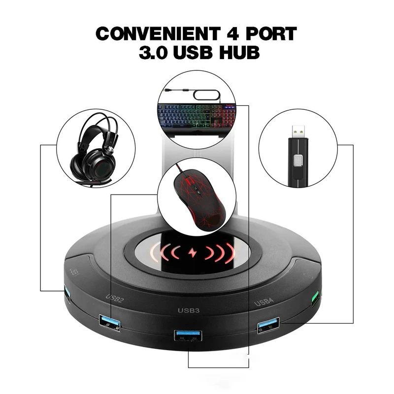 USB Hook Desktop Rgb Headset Holder Can Be Used As A Data Transmitter