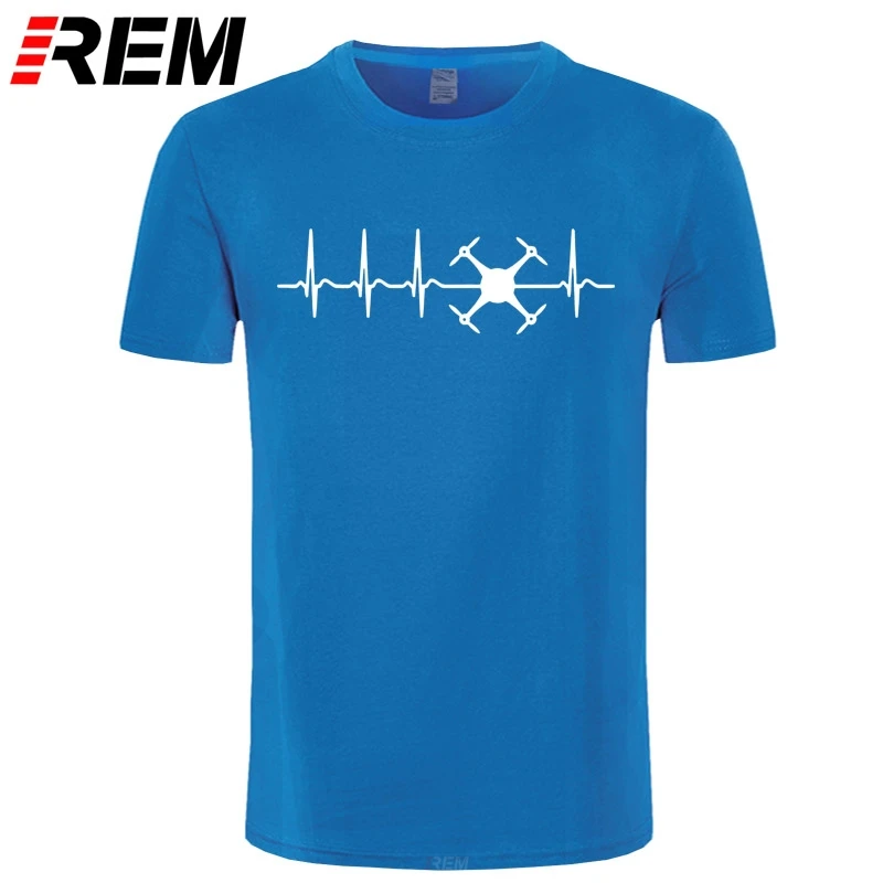 Футболка REM evolution ekg с изображением пульса дрона летняя хлопковая футболка в новом