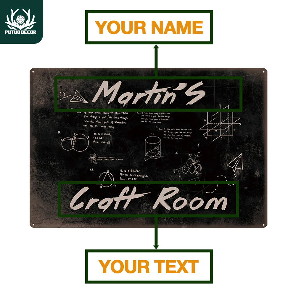 Персонализированные Металлический Знак дверная табличка на заказ сарай