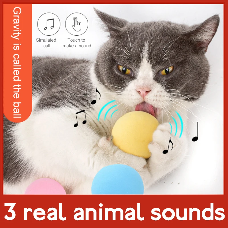 1PC Cat Interactive Toys Pet Supplies Gravity Ball Insect Calling Christmas Cat Toys Wool Ball Sounding Catnip Toys