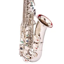 

E-tone alto saxophone instrument nickel-plated silver saxophone beginner's examination.