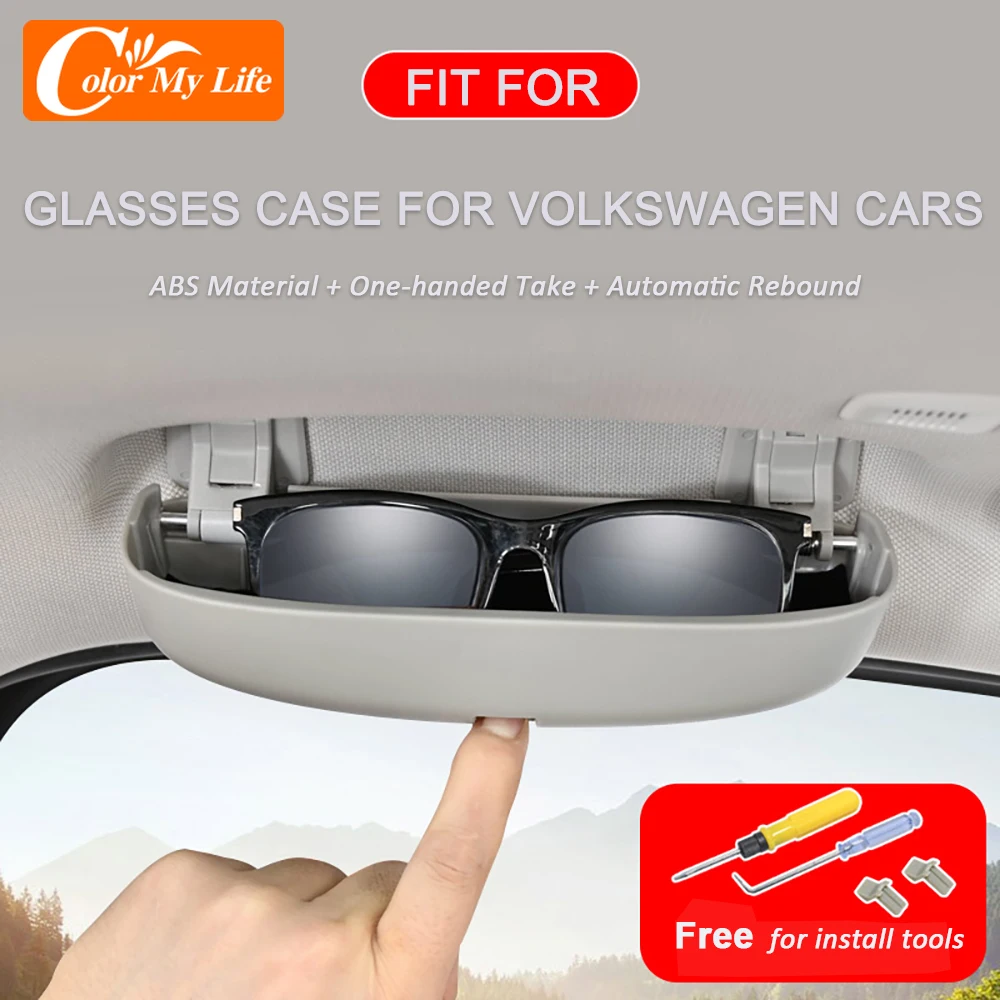 

New Style Car Sunglasses Holder Case for Volkswagen VW Golf 8 MK8 Golf8 2019 2020 2021 Accessories Sun Glasses Storage Box
