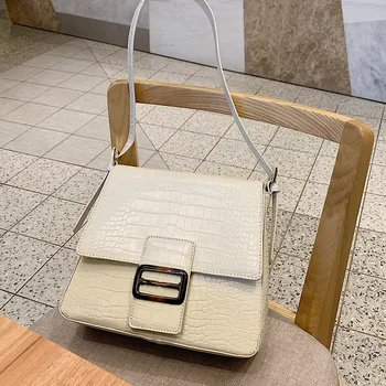 

Women's Bags 2020 New Spring and Summer Tide Retro Crocodile Pattern Shoulder Bag Large Capacity French Handbag Underarm Bag