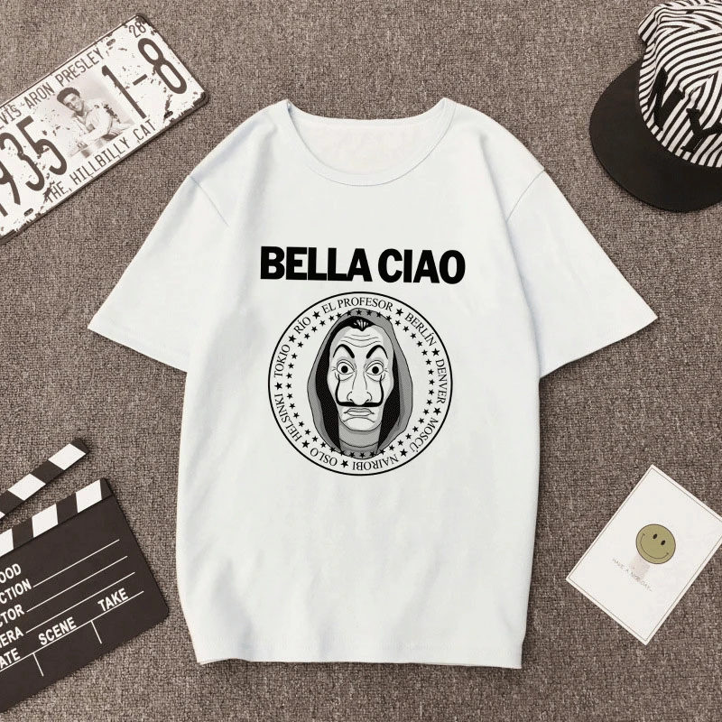 Летняя футболка Money Bad Guy House Of paper La Casa De Papel, модная повседневная футболка Dali Mask Casa, Готическая футболка, Женский Топ - Цвет: 3029