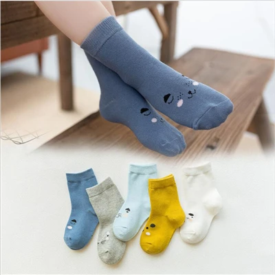 5 пар/компл. детские носки для малышей осенние детские спортивные носки для мальчиков трикотажные Хлопчатобумажные носки для девочек Детские Школьные носки - Цвет: 03
