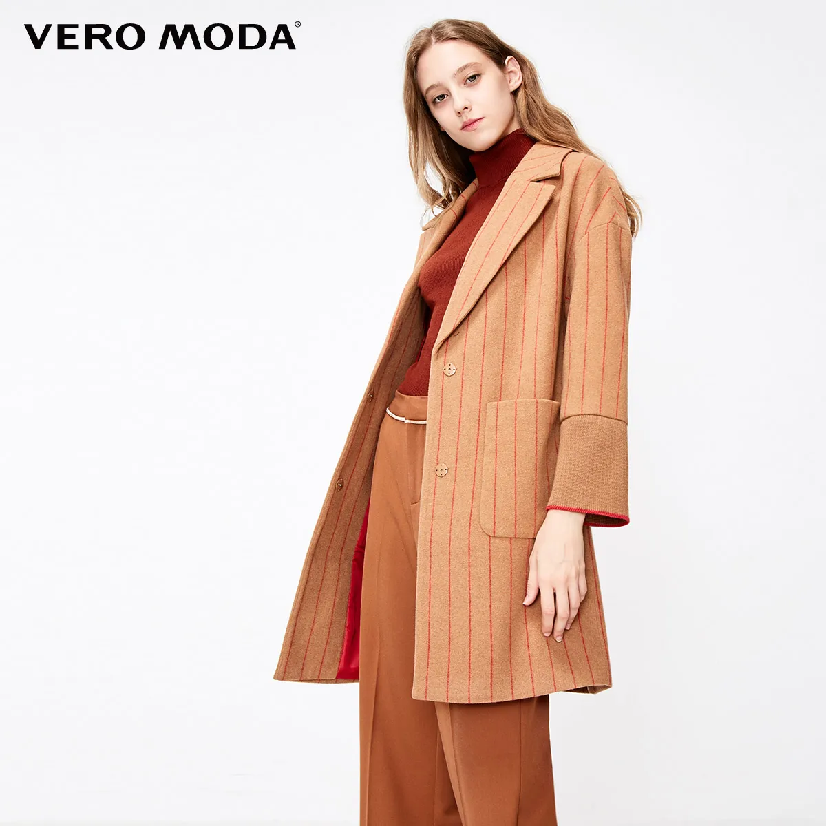 Caramel camel mel. Vero Moda новое шерстяное пальто с манжетами | 318327550 - Цвет: Caramel camel mel.
