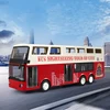Double E E640 Travel Bus 1:18 Alloy Model High Speed Racing Car Double-decker Bus Model Sound Light RC sightseeing Bus Toys Boys 2