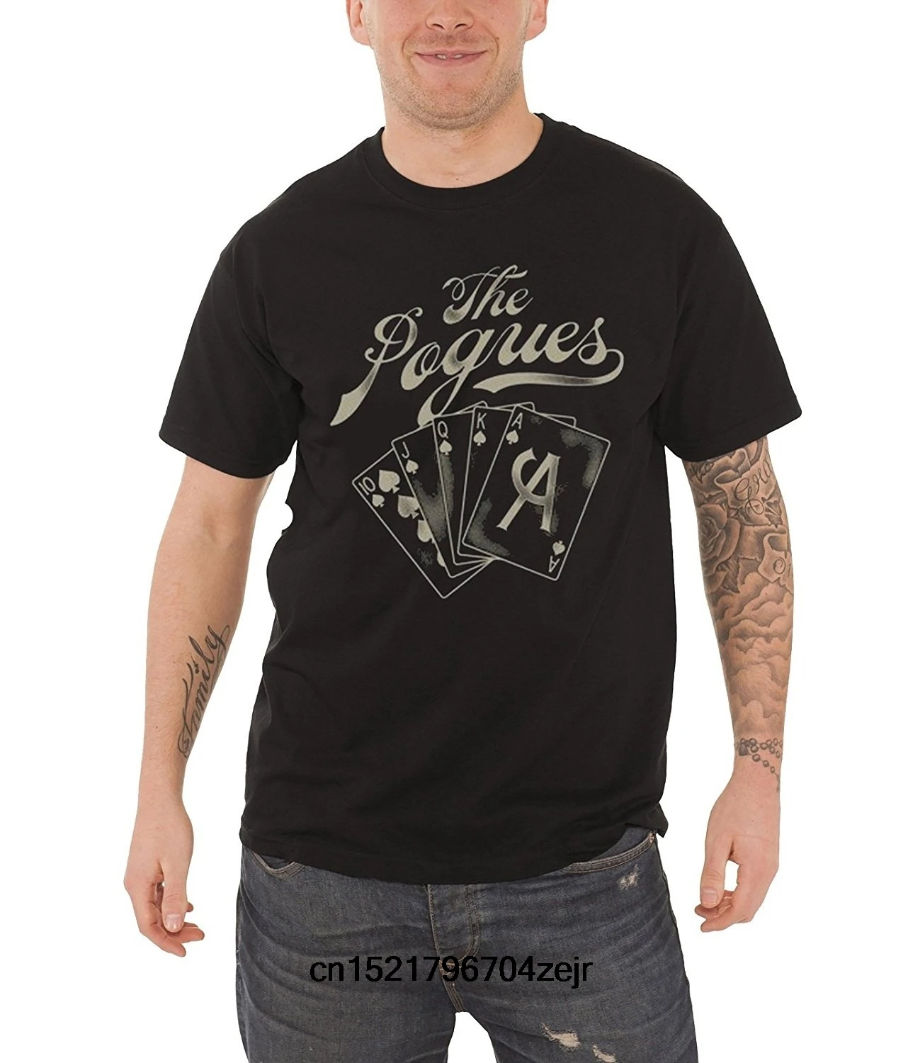 Camiseta para hombre, camiseta Pogues s, camiseta Aces con Logo de cartas de póker, divertida camiseta oficial, camiseta novedosa para mujer| | - AliExpress