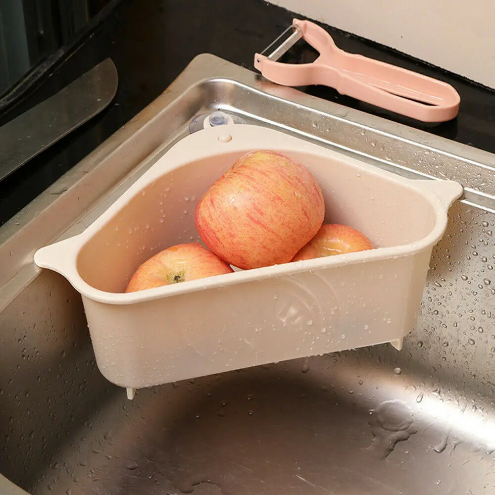 Triangle Sink Shelf Multifunctional Filter Drain Rack Kitchen Holder Basket 2019