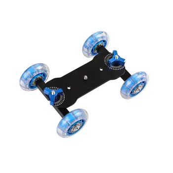 

Mobile Rolling Sliding Dolly Stabilizer Skater Slider 11"Articulating Magic Arm Camera Rail Stand Photography Car For GoPro 7 6