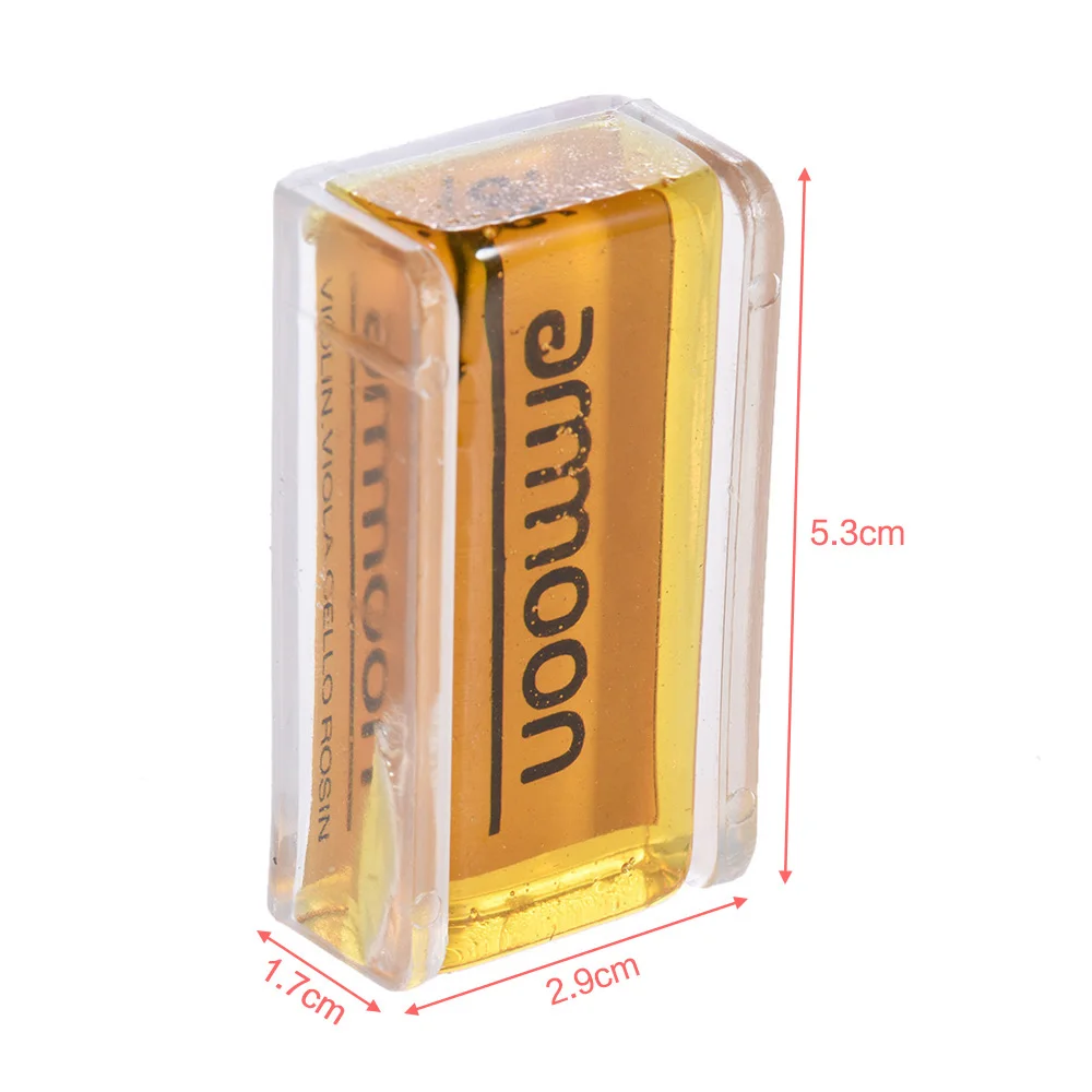 ammoon Natural Rosin Resin High-Class Transparent Orange with Cuboid Wood Box for Violin Viola Cello Handmade Light and