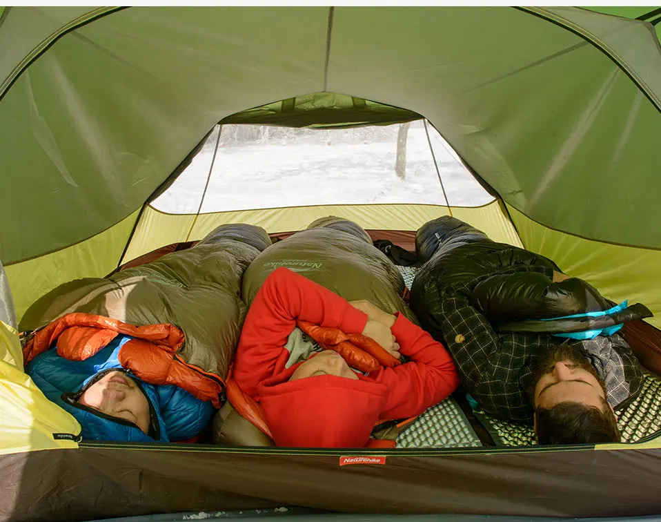 Naturehike сверхлегкий Opalus туннель палатка для 2~ 4 человек 20D/210T ткань палатка с бесплатным следом ноги NH17L001-L