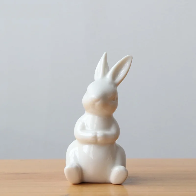 

Creative simple white animal vase ceramic home decoration cute simple modern decorative crafts home decoration