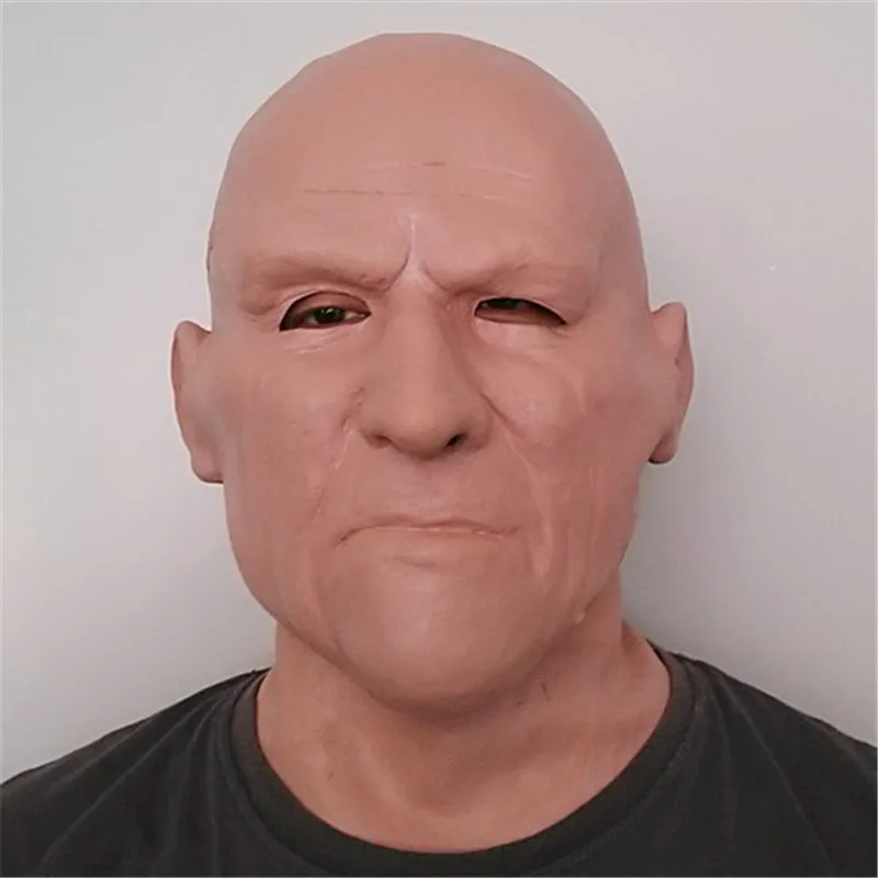 

Hot!!!Realistic Latex Old Man Head Mask For Party Mask Women Disguise Crossdressing Sissy Carnival Mask Halloween Cosplay