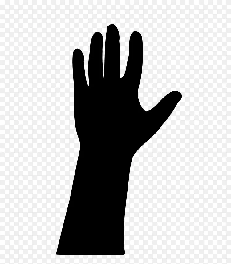拇指手套白色黑色字体手剪影剪贴画png图片素材免费下载 图片编号 Png素材网